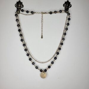 Necklace Layered Bead Gold Tone Fashion